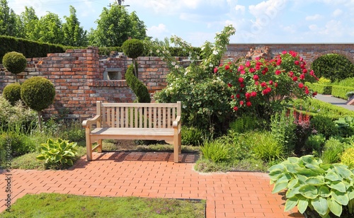 Bench in the garden.