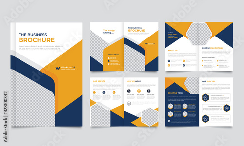 Corporate business presentation backgrounds design template and page layout design for brochure ,book , magazine, annual report and company profile , graphic elements  design concept For Business.