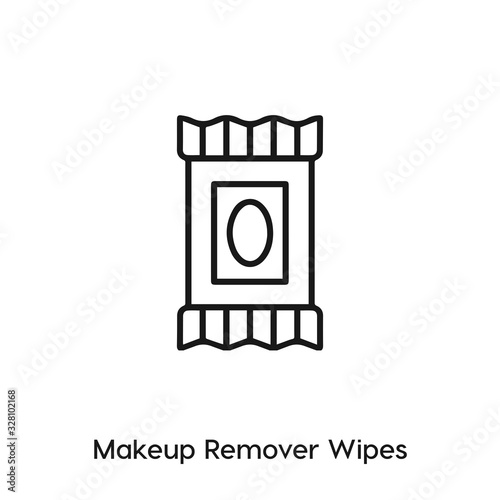 makeup remover vector line icon. Simple element illustration. makeup remover icon for your design.