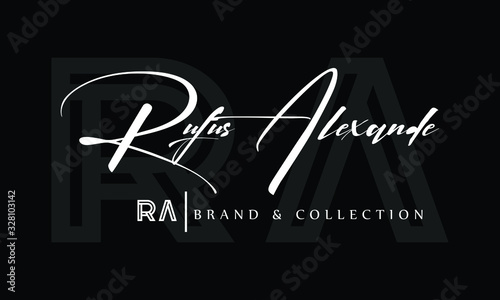 logo of r and a in signature shape