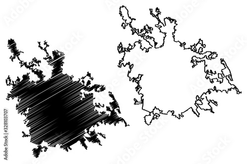 Rome City (Italian Republic, Italy) map vector illustration, scribble sketch City of Roma map