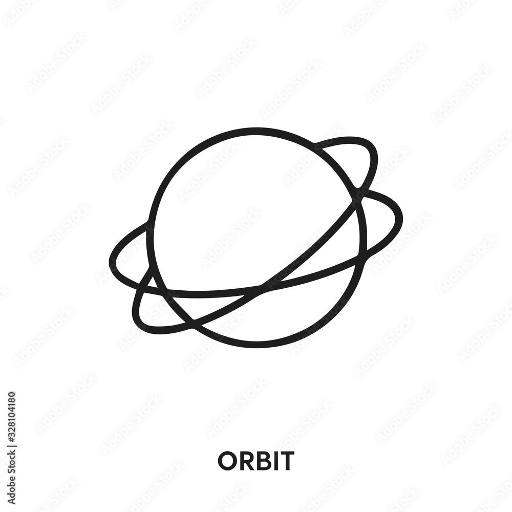 orbit vector line icon. Simple element illustration. orbit icon for your design. orbit vector line icon. Simple element illustration. orbit icon for your design.