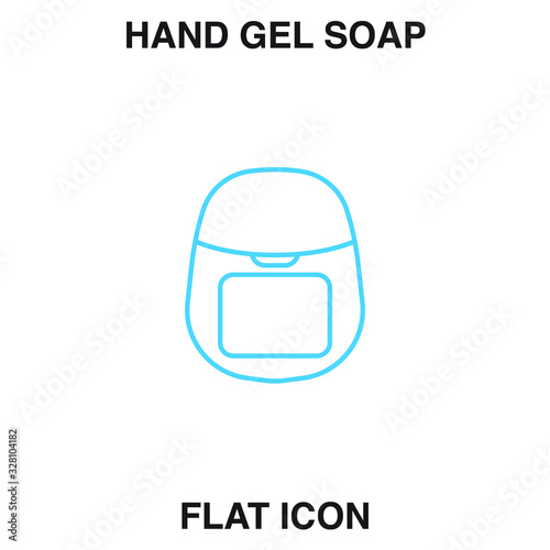 Hand Soap Dispenser, infection control concept. Soap to prevent colds, virus, Coronavirus, Antimicrobial germ kill foam, hand soap, hand gel bottle. flat icon design
