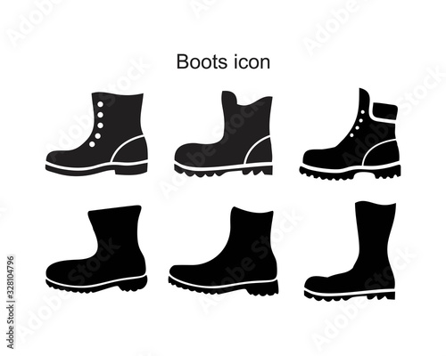 Boots icon template black color editable. Boots icon symbol Flat vector illustration for graphic and web design.