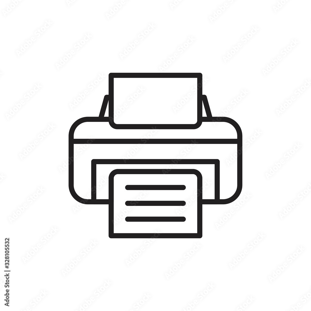 Printer icon template black color editable. Printer icon symbol Flat vector illustration for graphic and web design. Printer icon template black color editable. Printer icon symbol Flat vector illustration for graphic and web design.