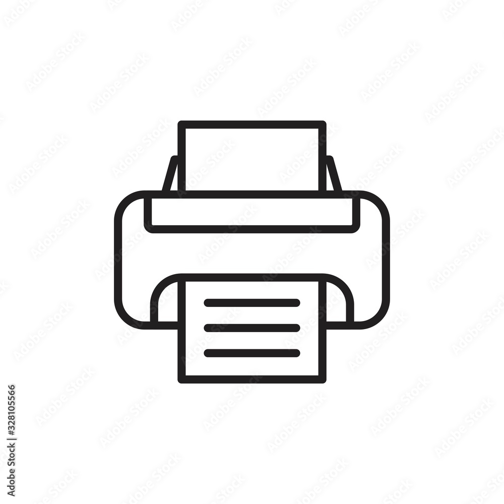 Printer icon template black color editable. Printer icon symbol Flat vector illustration for graphic and web design. Printer icon template black color editable. Printer icon symbol Flat vector illustration for graphic and web design.