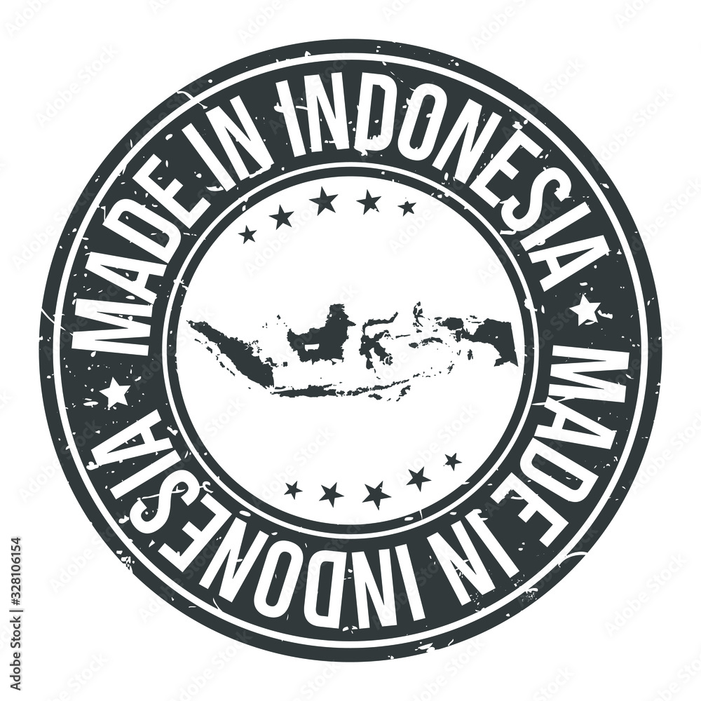 Made in Indonesia Map. Quality Original Stamp Design Vector Art. Made in Indonesia Map. Quality Original Stamp Design Vector Art.