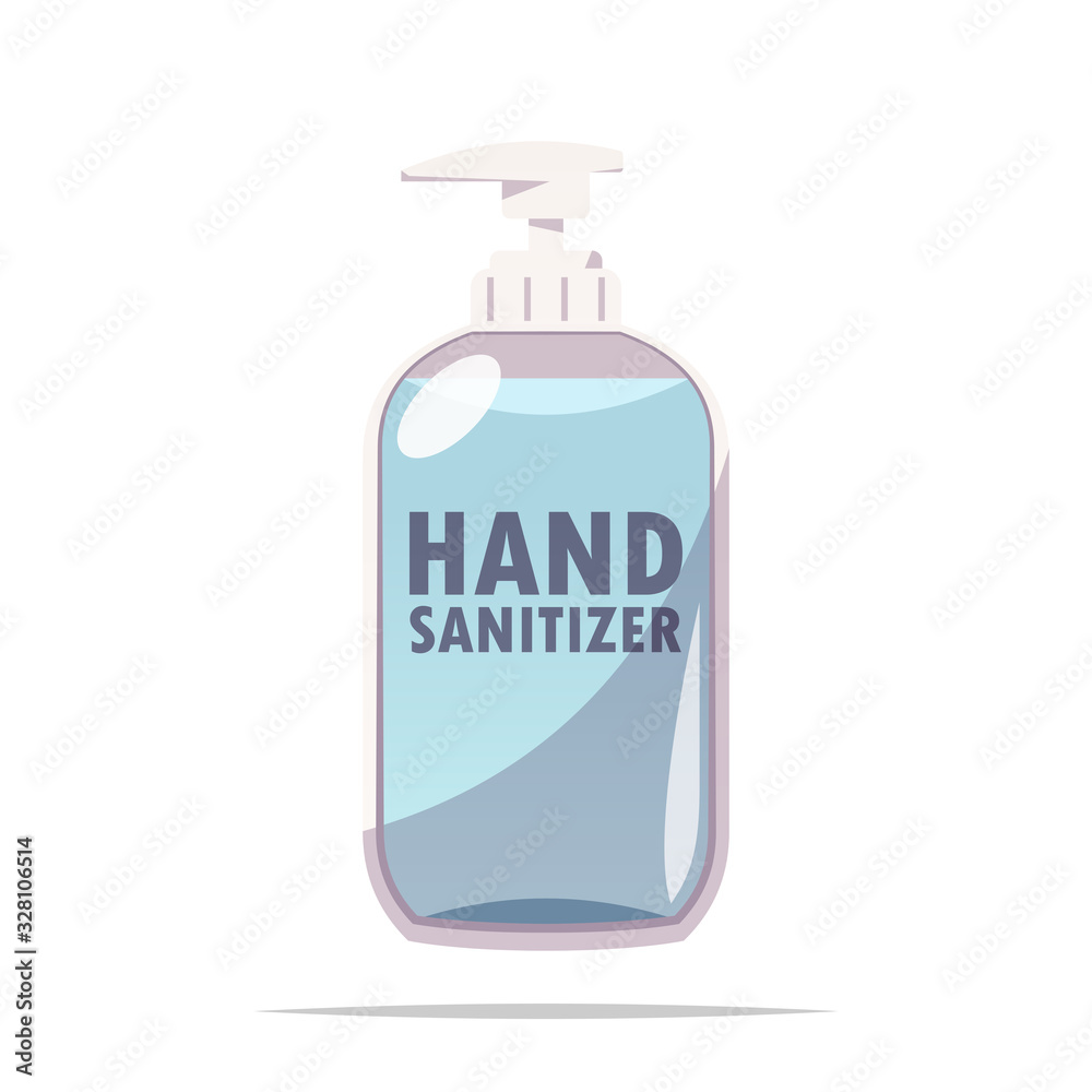 Hand sanitizer bottle vector isolated illustration Hand sanitizer bottle vector isolated illustration