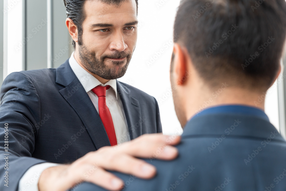 Fototapeta premium The Adviser give suggest to his teamate