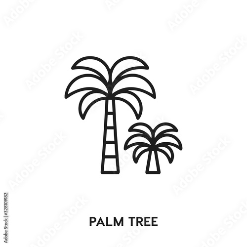 palm tree vector line icon. Simple element illustration. palm icon for your design. Can be used for web and mobile.