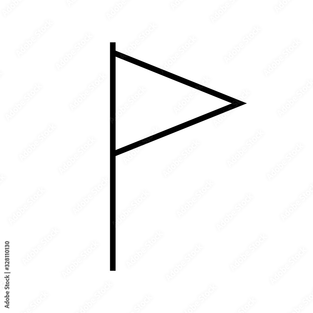 Flag line icon, logo isolated on white background Flag line icon, logo isolated on white background
