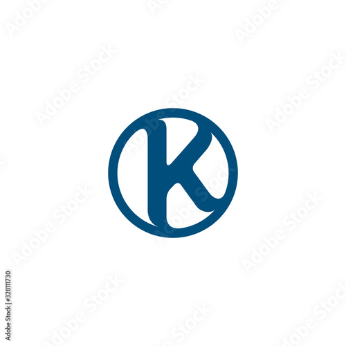 Free Download Round K letter vector logo design. - GFXLoad