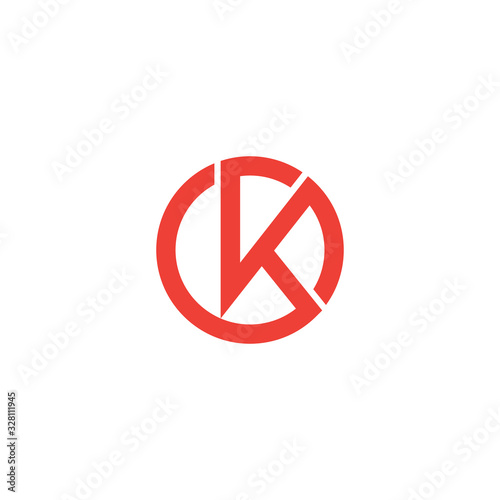 Free Download Round K letter vector logo design. - GFXLoad