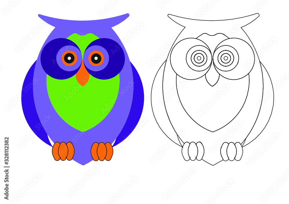 Obraz premium owl on white background