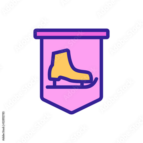 pennant, hockey icon vector. Thin line sign. Isolated contour symbol illustration