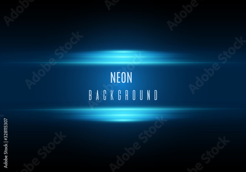 Neon background. Illustration with blue light effect.