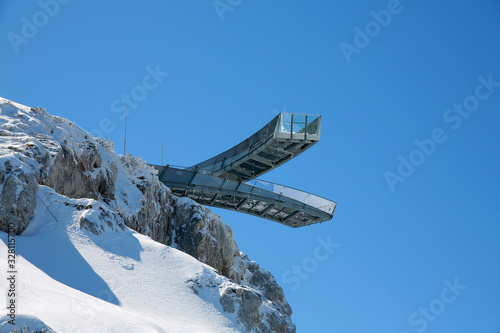  Alpspix, Aussichtsplattform freitragend, Alpspitz, Garmisch-Partenkirchen, Bayern, Deutschland, Europa