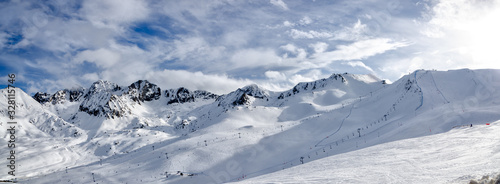 Winter landscape in Andorra photo