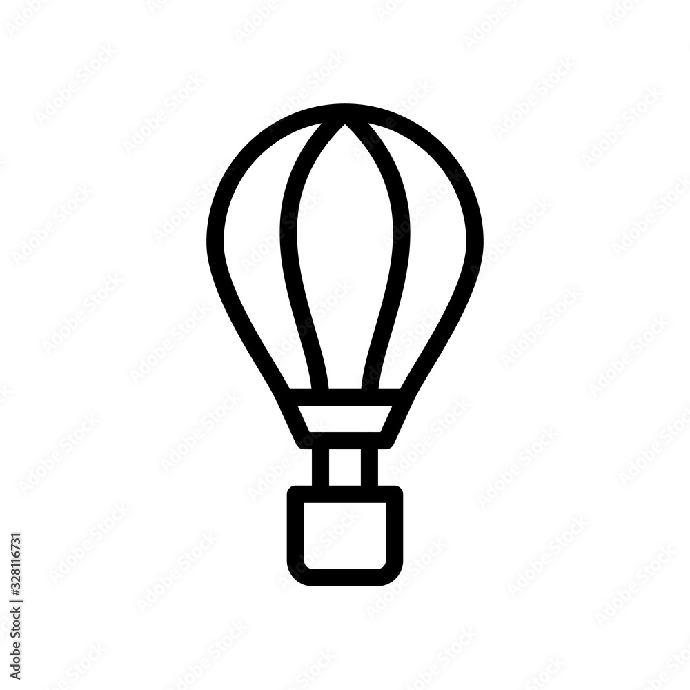 Fototapeta premium Hot air balloon line icon