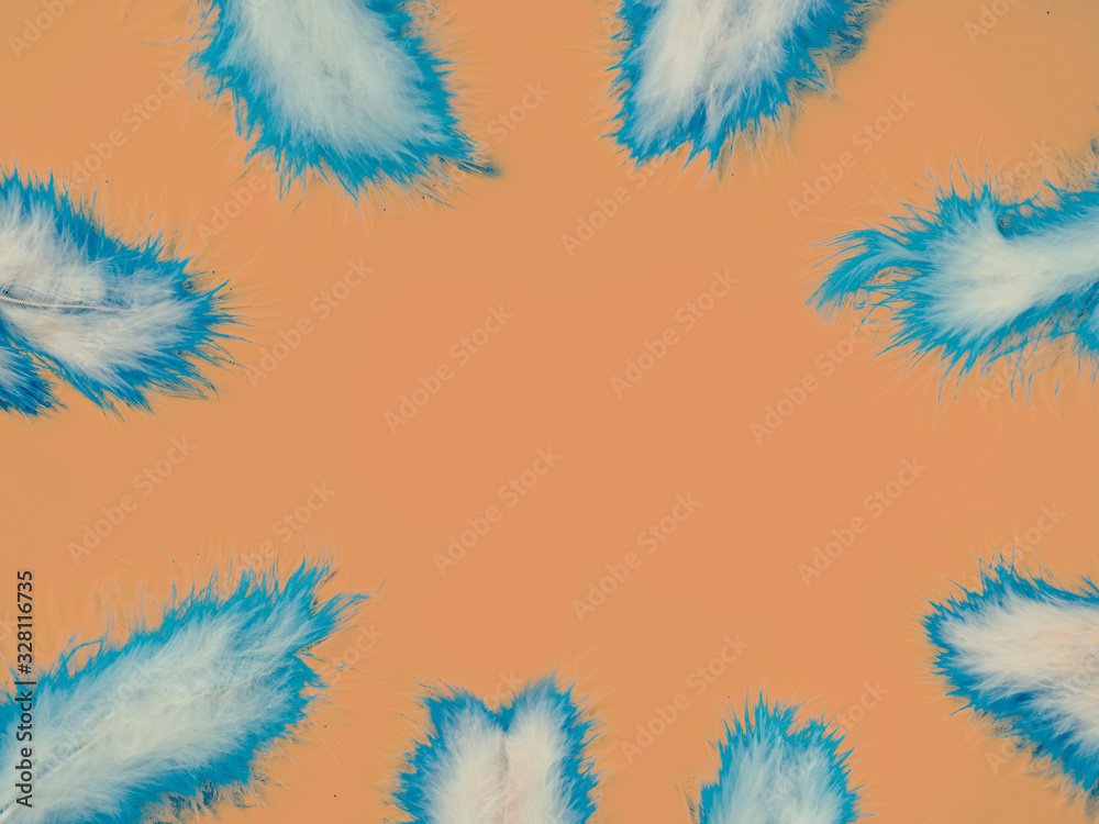 feather pattern on creative orange background feather pattern on creative orange background