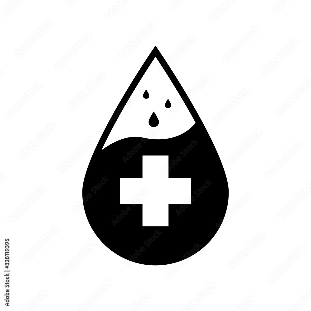 Blood donor icon isolated sign symbol and flat style for app, web and digital design. Vector Black Icon. Vector illustration Blood donor icon isolated sign symbol and flat style for app, web and digital design. Vector Black Icon. Vector illustration