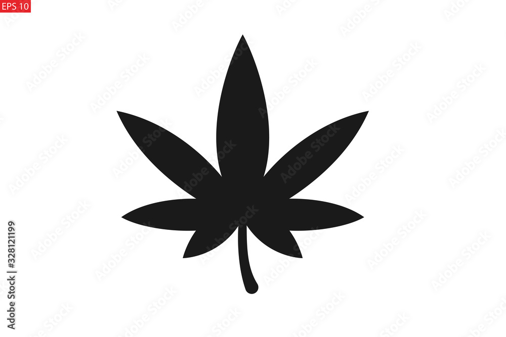 Cannabis Marijuana Leaf Vector Icon Cannabis Marijuana Leaf Vector Icon
