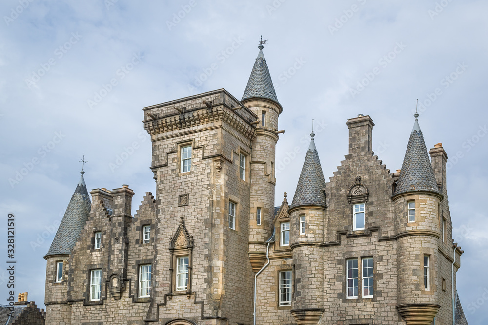 Glengorm aka Sorn Castle - architectural attraction of Scotland, Island of Mull.