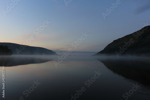 early morning over a mountain lake