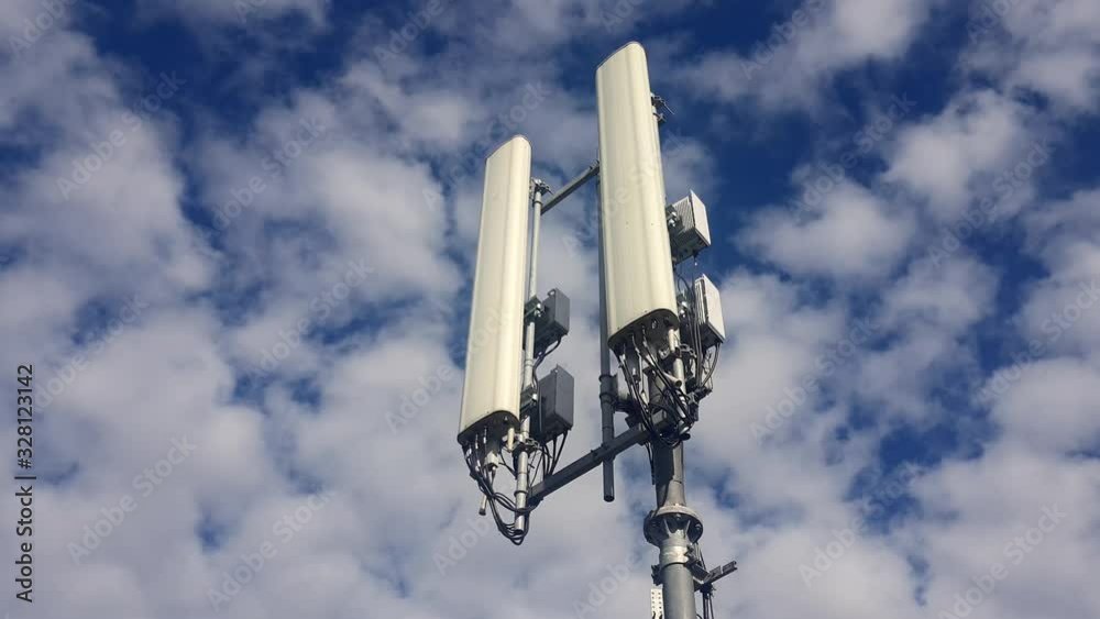 Time lapse of 3G, 4G, 5G Cellular Antennas with Amplifiers. Internet of things concept in Mobile Wireless Telecommunication Industry Time lapse of 3G, 4G, 5G Cellular Antennas with Amplifiers. Internet of things concept in Mobile Wireless Telecommunication Industry