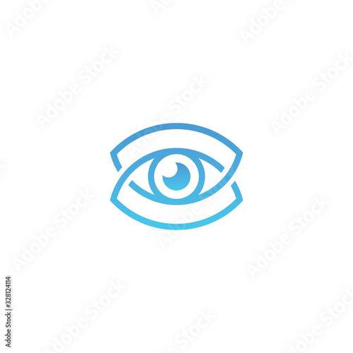 Eye Logo design vector template. Colorful media icon. Perfect for the photography, multimedia, and film.