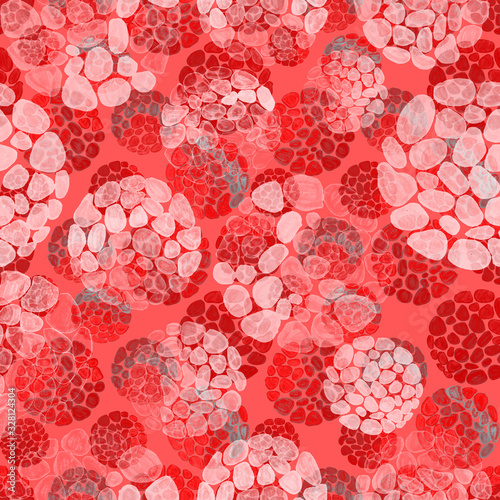 Creative seamless pattern with hand drawn circles with spots and triangles. Geometric abstract texture. Polka dot.