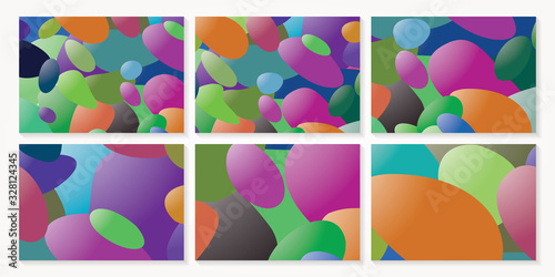 Abstract cute colorful jelly bean with various size and shapes for background template. Vector illustration. © DLefryandi