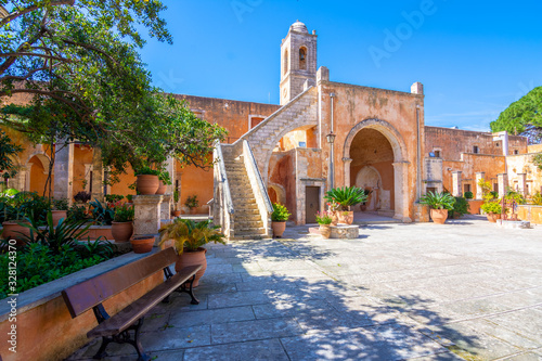 Agia Triada Monastery or the Monastery of Agia Triada Tsangarolon is a Greek Orthodox monastery in the Akrotiri peninsula in the Chania regional unit, Crete, Greece. photo