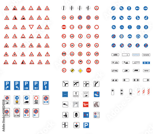 ISO 7010 SIGN WARNING SET SYMBOL SAFETY AND TRASPORT 