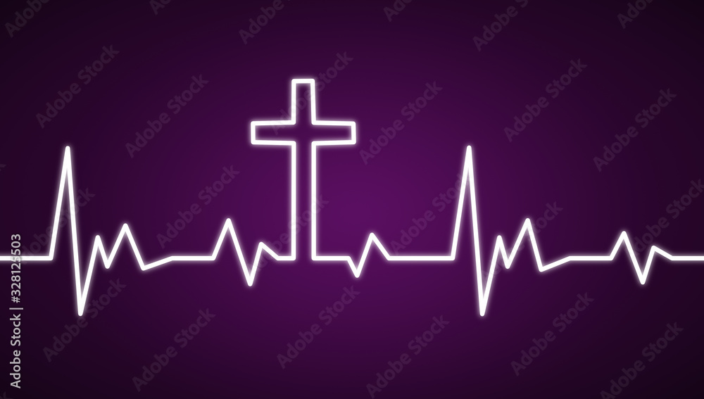 Herzschlag mit Kreuz Herzschlag mit Kreuz