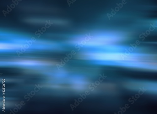 Blue white gradient abstract background with rays of light motion effect blur, used for background wallpaper empty room and display your product.
