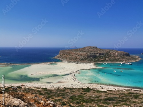 Balos lagoon in Crete , Grece