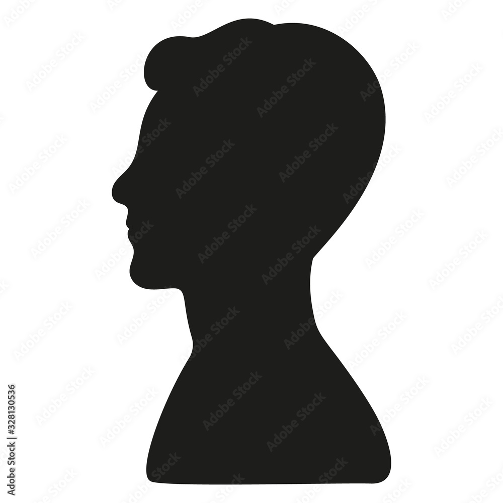 A man profile silhouette concept. Vector Illustration.