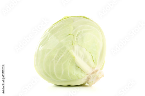 Ripe cabbage isolated on white background © 5second