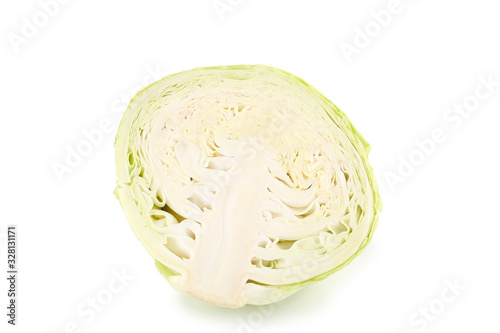 Ripe cabbage isolated on white background © 5second