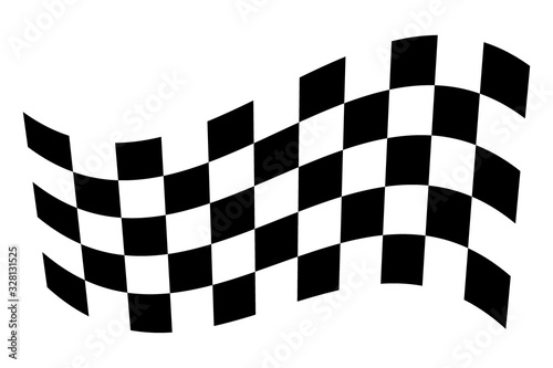 Racing flag. Race flag vector icon. Finishing flag. Vector design illustration