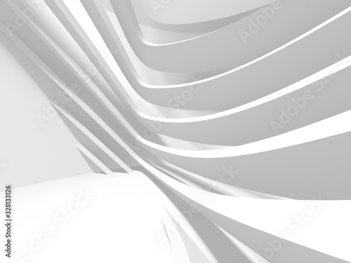 Abstract White Architecture Design Concept