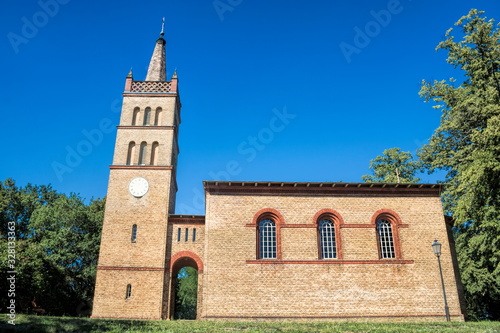 petzow, germany - fassade der alten dorfkirche photo
