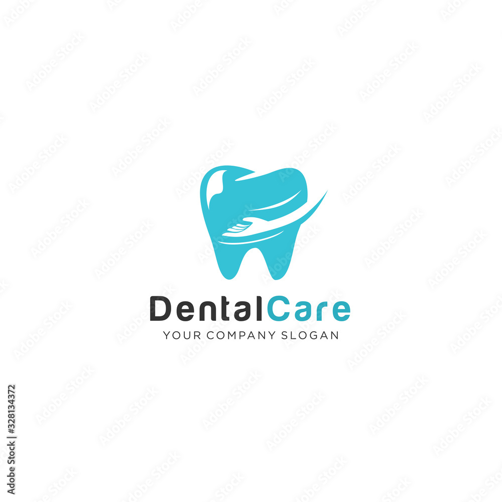 Dental Care Creative Concept Logo Design Template