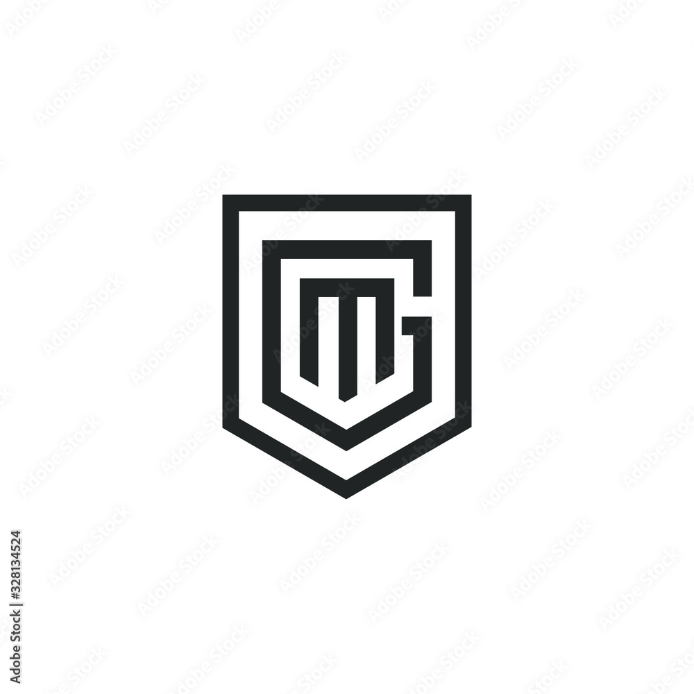 Letter GM, MG logo Vector icon template