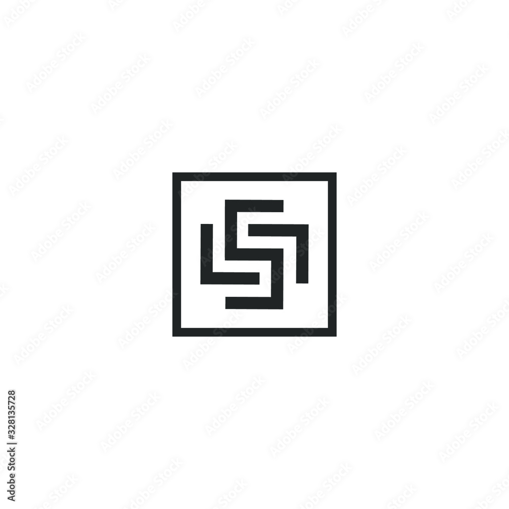 Letter CS, SC logo Vector icon template