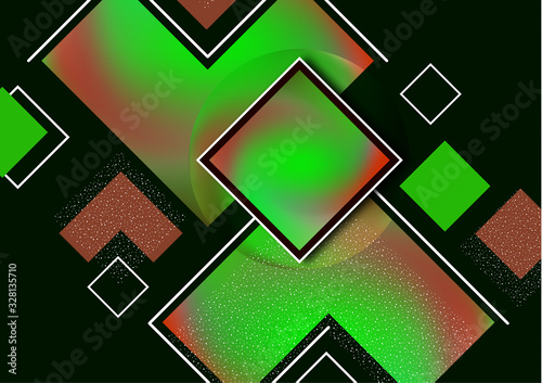 Colorful decorative composition, abstract geometric shapes texture on black. Universal cover template graphic design, minimal background pattern.
