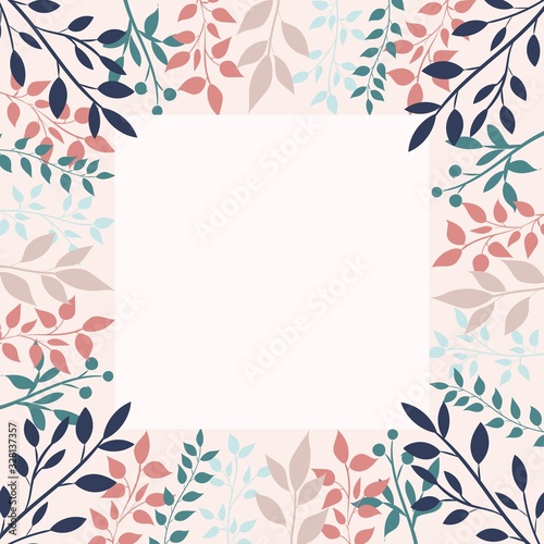 botanical background with green leves