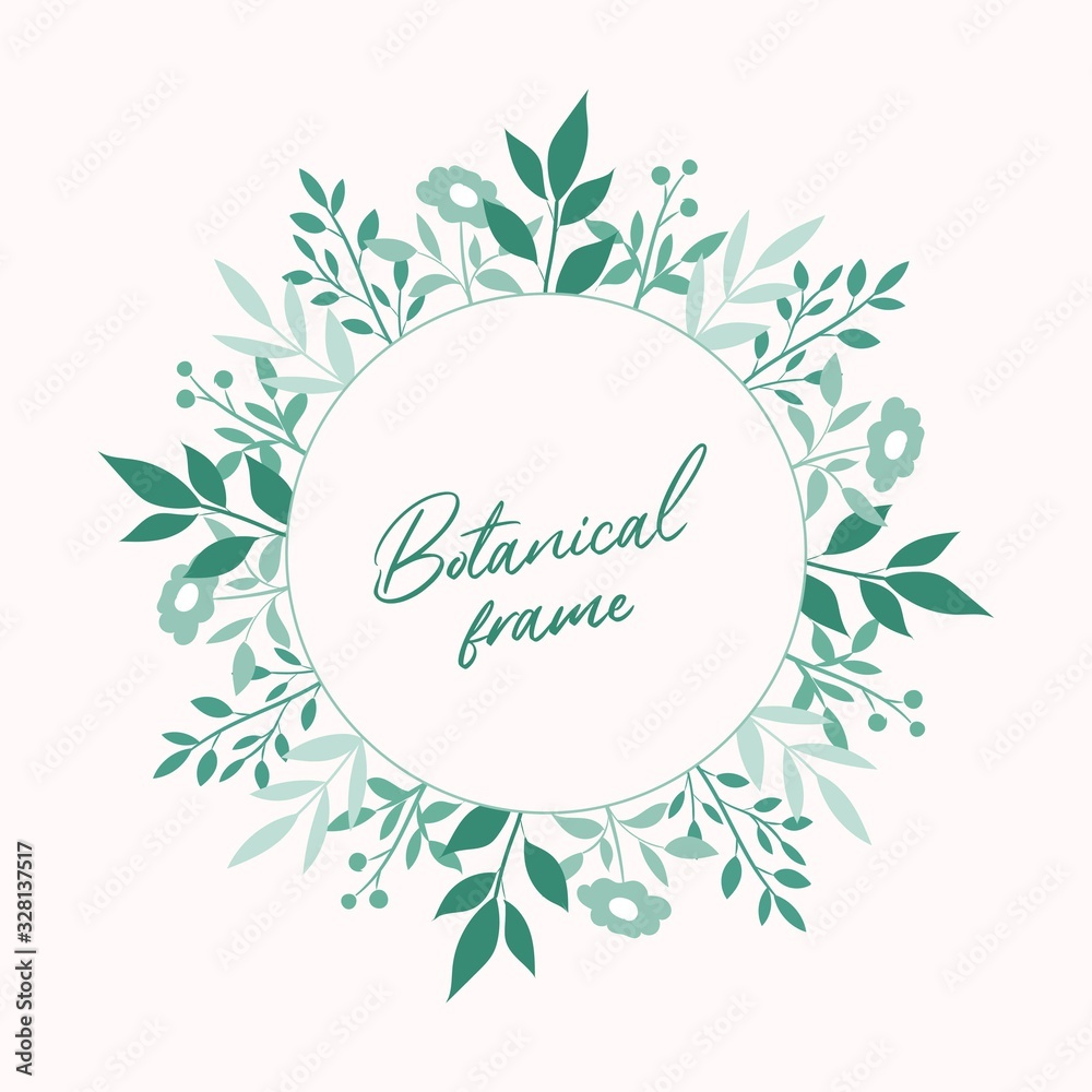 Obraz premium Vector flower background. Floral frame
