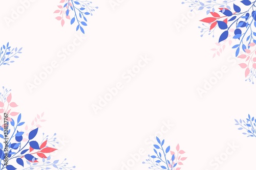 botanical background with green leves